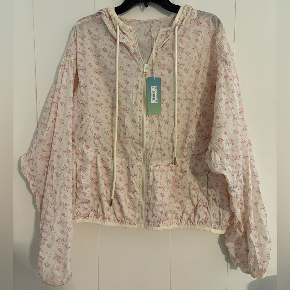 Altar’d State Floral Pink Jacket & Shorts Set